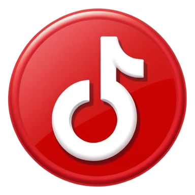 Crea la verificación de tik tok de color rojo  con un bien sticker