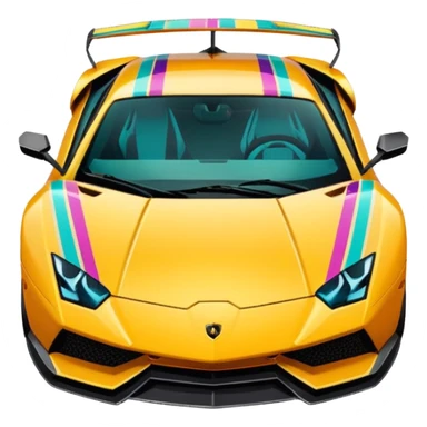 A retro sticker of a Lamborghini Sian sticker