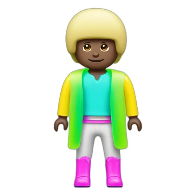 playmobil wearing NEON LIGHT CLOTHES sticker