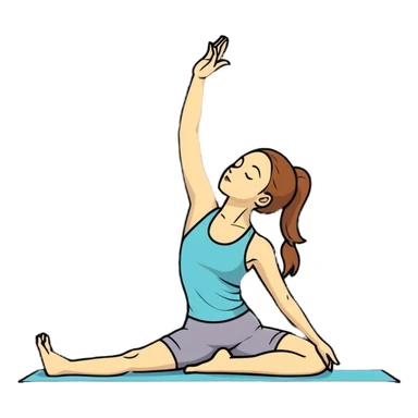 yoga woman sticker