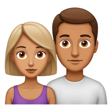 Man behind woman sticker