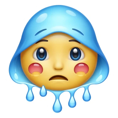 El emoji de llorar tragándose sus lágrimas  sticker