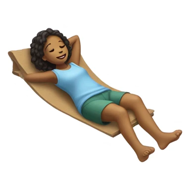 girl laying and swinging feet lovingly sticker