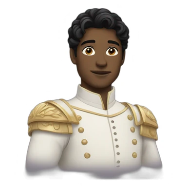 white prince with black hair sticker