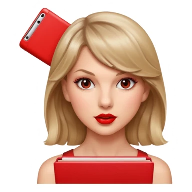 Glitter background with red album Taylor Swift sticker