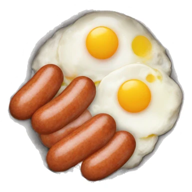 pan with eggs an sausages  sticker
