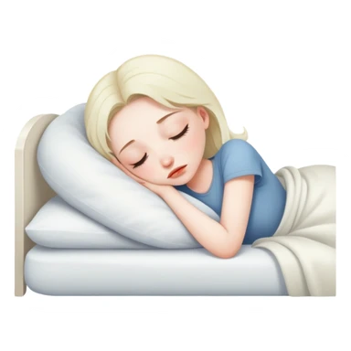 sleepy girl at home sticker