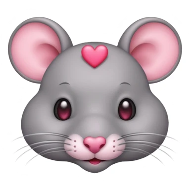 Rat with heart eyes sticker