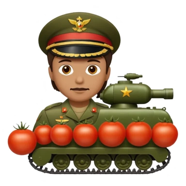 Tomate als Panzerkomandant sticker