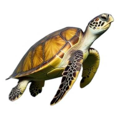 photographic sea turtle sticker