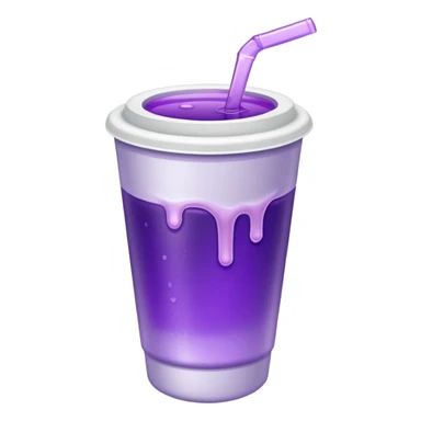 ios styrofoam cup with purple liquid inside sticker