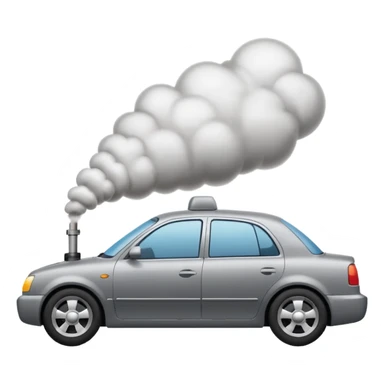 smoke coming out of a car silencer  sticker