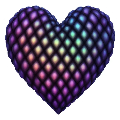 dark warm iridescent SCALE heart sticker