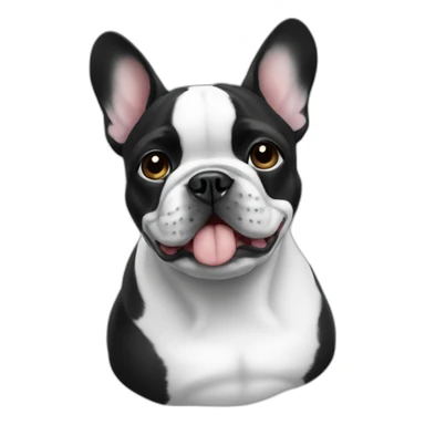 French-bulldog-Black and white sticker