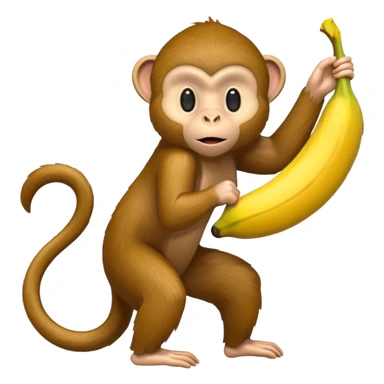 Monkey stealing  sticker