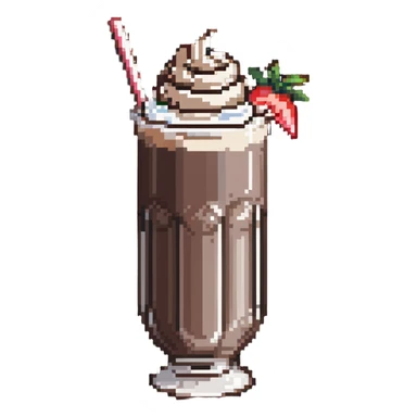 chocolate milkshake with whipped cream sticker