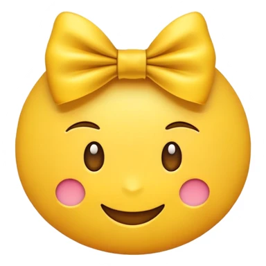 Smirk emoji with a bow sticker