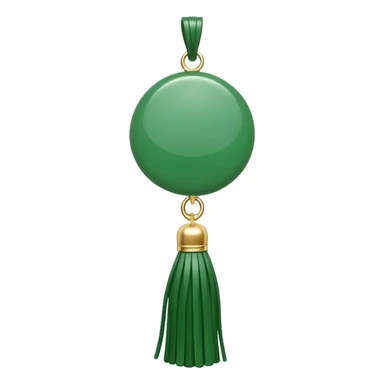 green jade ade tassel pendant sticker