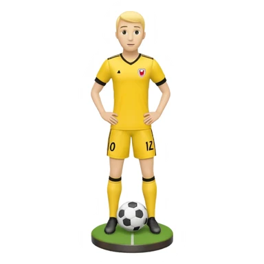 create an emoji of a yellow soccer free kick mannequin sticker