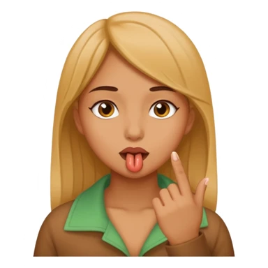 Girl sucking on finger sticker