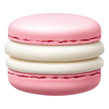 one pink white cream macaron sticker