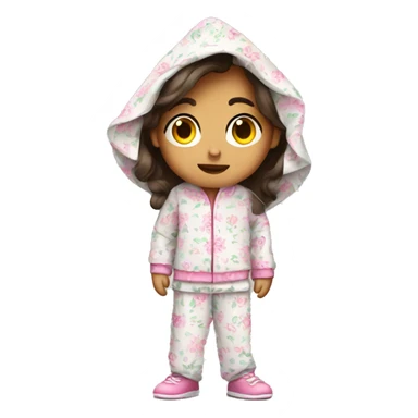 cute mexican teen with pajamas on sticker