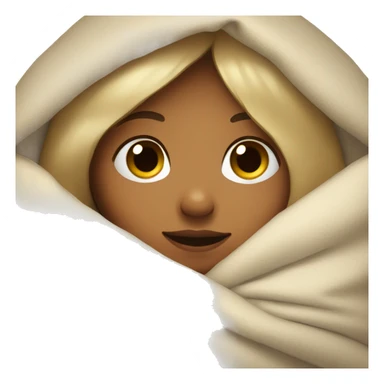Girl Cozy up in a blanket sticker
