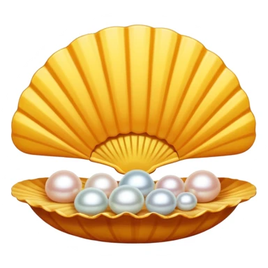 Girly clamshell with pearl inside sticker