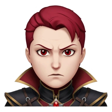 Shadowheart from Baldur's Gate 3, angry expression, concise details, no text sticker