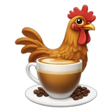 coffee-chicken sticker
