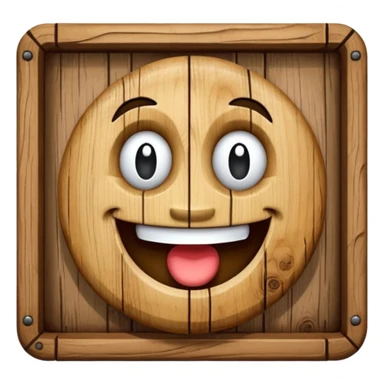 physical home with roof shaped face mascot on neck  sticker