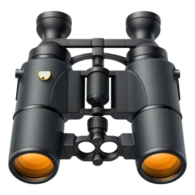  simple black binoculars with large lenses make lenses point out straight sticker
