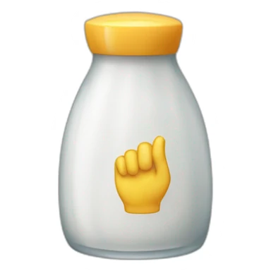 salt shaker with pinched fingers sticker