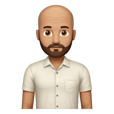 Slim Indian with waiste and beard and bald sticker