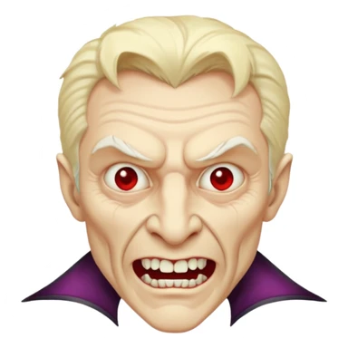 blonde old vampire man sticker