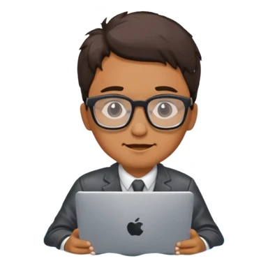 man with computer drowning in puddle of water sticker