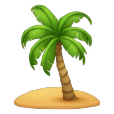 A Palm tree in a desert islabd sticker