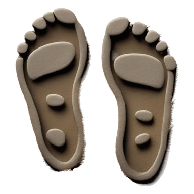 pair of shoe prints in the dirt sticker