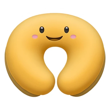 A soft U-shaped travel pillow covered in smooth fabric for cozy neck support. sticker