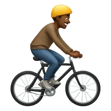 Man doing wheelie on bicycle  sticker