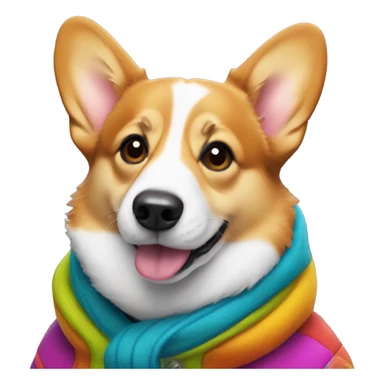 Corgis wearing coats sticker