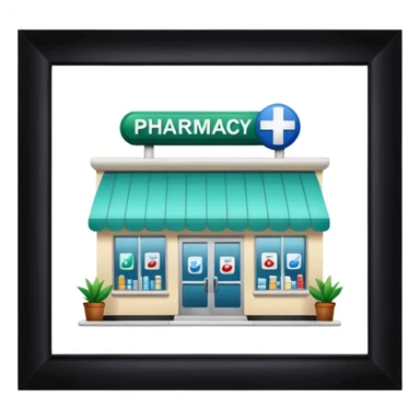 Please create an image of the pharmacy.
Dugstore, Pharmacy. There's no writing on it
Just an image that can show that it's a pharmacy sticker