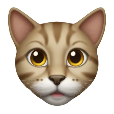 cat.  fur is a warm golden-brown color with subtle darker tabby markings. The body is well with a strong, muscular frame. Its legs are relatively short, and the tail is thick and slightly tapered, matching the overall round and solid appearance. sticker