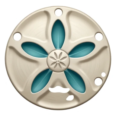 All White sand dollar sticker