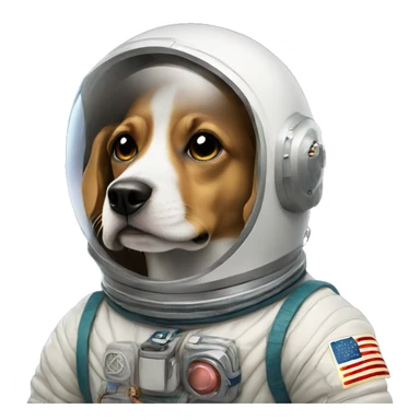 dog in spacesuit sticker