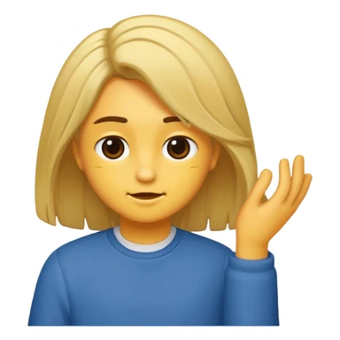 Like a 😏 like tucking its hair ..dont put hair tho sticker