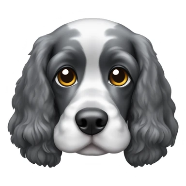 Black and grey cocker spaniel sticker