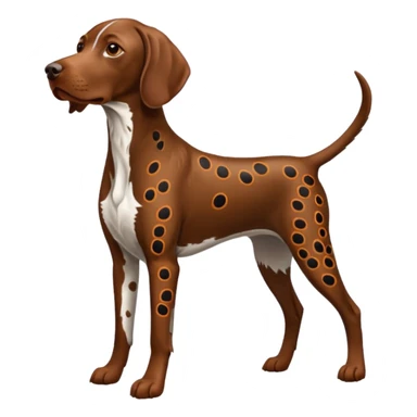 orange spotted german short haired pointer sticker