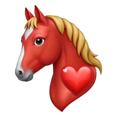 horse with heart sticker