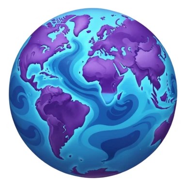 purple world earth sticker